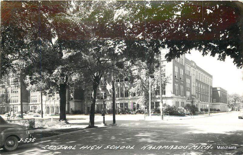 Central High School KALAMAZOO MICHIGAN RPPC postcard 10114