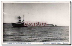 Old Postcard Warship Cruiser 10 000 tonnes in line