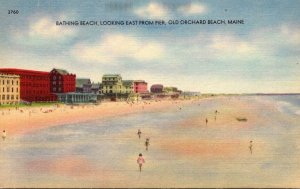 Maine Old Orchard Beach Bathing Beach Looking East From Pier