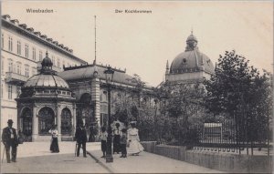 Germany Wiesbaden Der Kochbrunnen Vintage Postcard C140