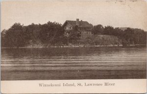 Winnekenni Island St Lawrence River Thousand Lakes Ontario Unused Postcard H46