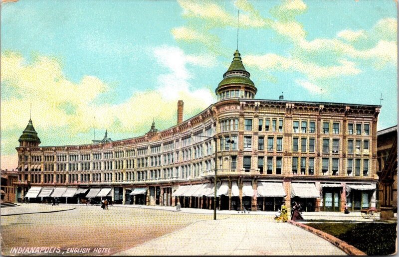 Postcard English Hotel in Indianapolis, Indiana