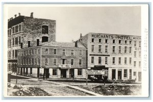 c1910's Merchant Hotel Building Bromley Minneapolis MN RPPC Photo Postcard