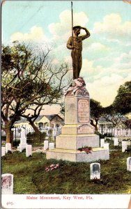 Postcard Maine Monument in Key West, Florida