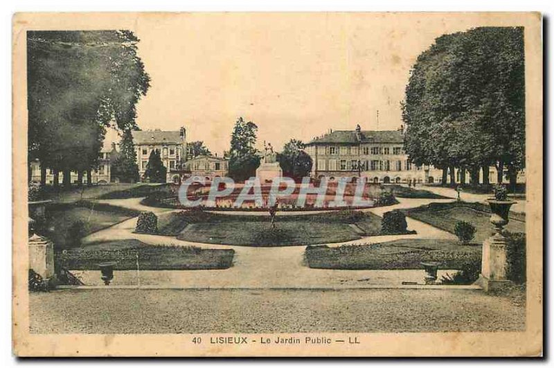 Old Postcard Lisieux The Public Garden