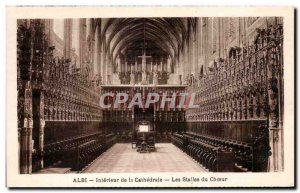 Old Postcard Albi Interior of the Cathedral's Choir Stalls