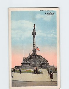 Postcard Soldiers Monument, Cleveland, Ohio