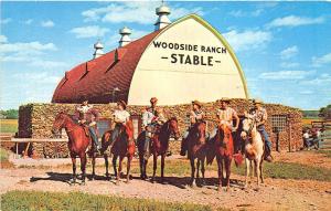 Mauston WI Woodside Ranch Riding Horses Postcard