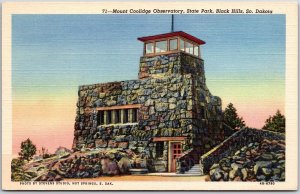 Mount Coolidge Observatory State Park Black Hills South Dakota SD Postcard