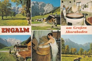 Engalm Am Grofen Ahornboden Austria Dairy Farming Laundry Postcard