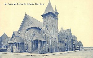 St. Pauls M.E. Church, Atlantic City, New Jersey ca 1910s Vintage Postcard