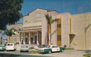 Punta Gorda FL, Charlotte County Court House, Police Car, Cruiser, 1960's