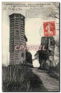 Montfort l & # 39amaury Old Postcard Ruins of the & # 39ancien keep and tower...