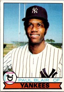 1979 Topps Baseball Card Paul Blair New York Yankees