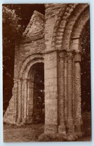 RPPC SHOBDON Norman Arch close up HEREFORDSHIRE UK W.A. Call Postcard