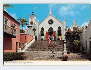 Postcard St. Peter's Church, St. George, British Overseas Territory