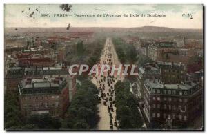 Paris Old Postcard Panorama of the & # 39avenue Bois de Boulogne