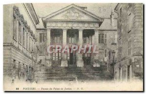 Old postcard Poitiers frontage of the Palace of Jistice