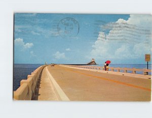 Postcard An unusual view of Sunshine Skyway, St. Petersburg, Florida