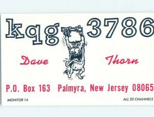 Pre-1980 RADIO CARD - Palmyra - Near Camden & Cherry Hill NJ AH0613