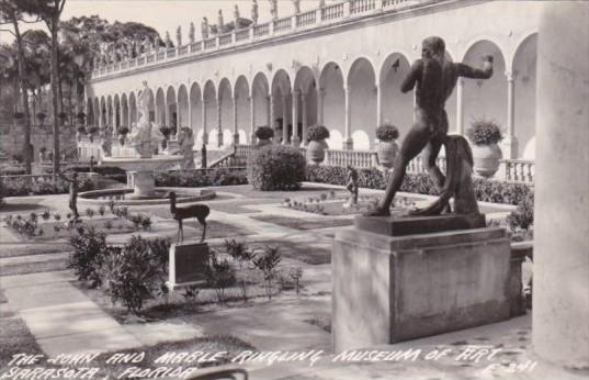 Florida Sarasota Court Yard John and Mable Ringling Museum Of Art Real Photo