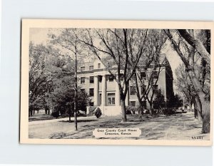 Postcard Gray County Court House, Cimarron, Kansas