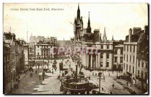 Old Postcard Union Street from Aberdeen East End