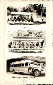 Burlington Vermont Transportation Horse Cars to Buses RPPC Vintage Postcard
