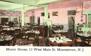 Vintage Postcard 1969 Dinner & Luncheon Manor House Moorestown New Jersey NJ