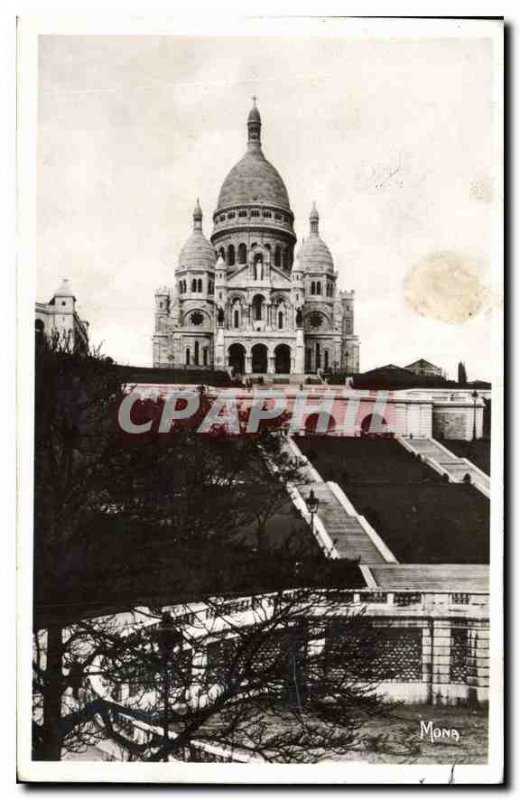 Old Postcard The Small Paintings of Paris La Basilique du Sacre Coeur in Mont...