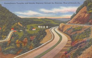 Pennsylvania Turnpike and Lincoln Highway Through The Narrows Everett, Pennsy...