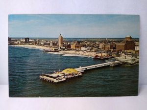 Atlantic City Postcard Steel Pier Convention Hall Ocean Beach Hotels New Jersey