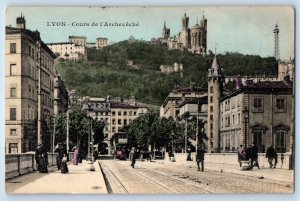 Lyon Auvergne-Rhône-Alpes France Postcard Archbishop's Courtyard c1910