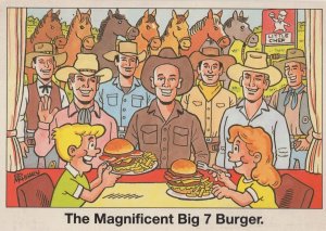 Little Chef Transport Cafe Big 7 Burger Advertising Postcard