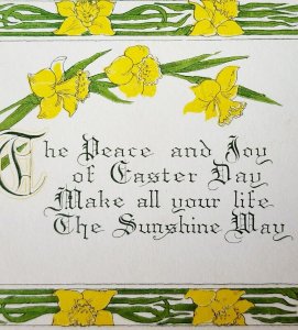 Easter Day Peace 1910 Postcard Springtime Flowers Sheahan Boston PCBG6E