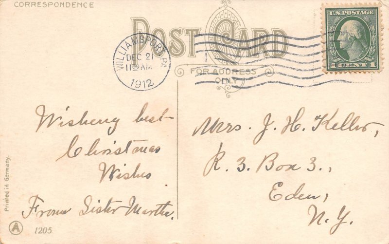 Christmas Greetings, Landscape In Snow, AA374-4