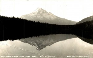 USA Mt Hood From Lost Lake Oregon Vintage RPPC 08.45