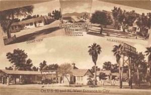 English Village Inn Motel US 80 99 El Centro California sepia postcard