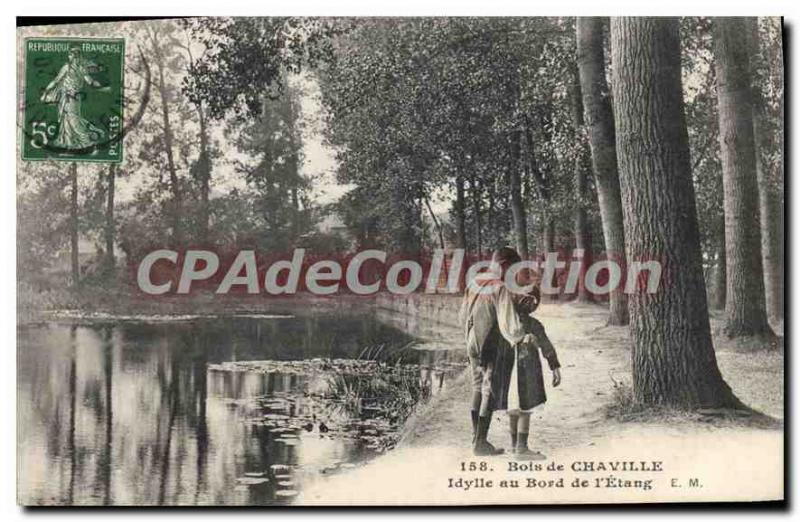 Postcard Old Wood Chaville Idyll at the edge of the Pond