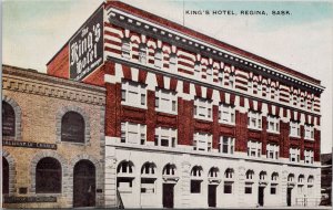 King's Hotel Regina Saskatchewan SK Unused Warwick Bros Postcard H21