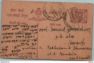 Jaipur Postal Stationery Mandrela cds Jhunjhunu cds