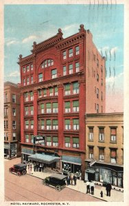 Rochester NY-New York, 1916 Hotel Hayward Street View Building Vintage Postcard