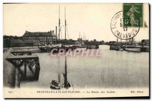 Old Postcard Deauville Basins Yachts