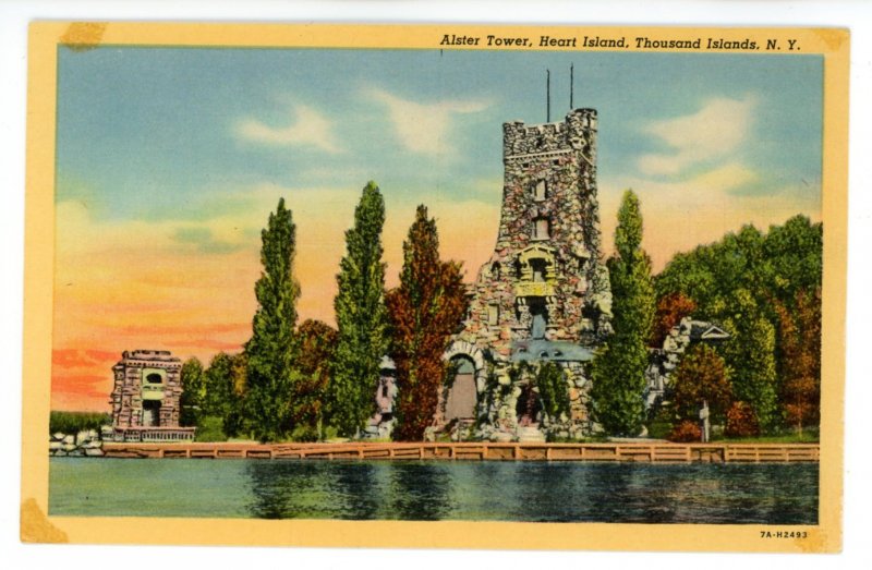 NY - Thousand Islands. Alster Tower, Heart Island, Boldt Castle