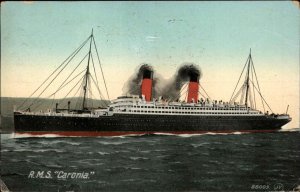 Steamship Boats, Ships RMS Caronia Valentine & Sonsc1900s-20s Postcard