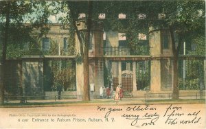 1907 New Auburn Entrance Prison Rotograph undivided Postcard 22-11658