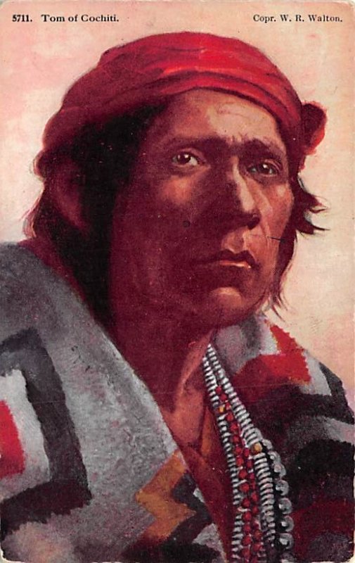 Tom of Cochiti Tribe of the Pueblos Indian Writing on Back Topics