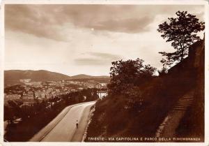 B23963 Trieste Via Capitolina e Parco della Rimembranza  italy real photo