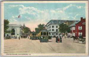 WAYNESBORO PA CENTER SQUARE ANTIQUE POSTCARD