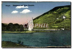 Old Postcard Bingen Mouleturm und Ruin Ehrenfels